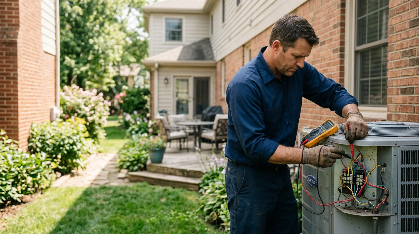 HVAC technician working near Niverville, NY